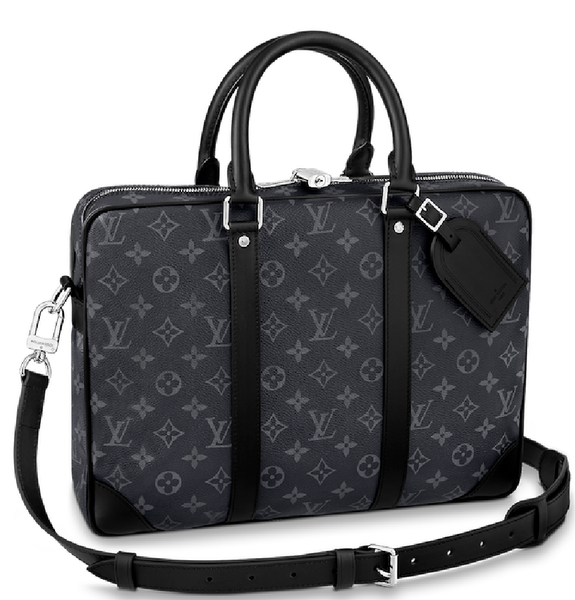  Túi Nam Louis Vuitton Porte Documents Voyage Pm Briefcase 'Black' 