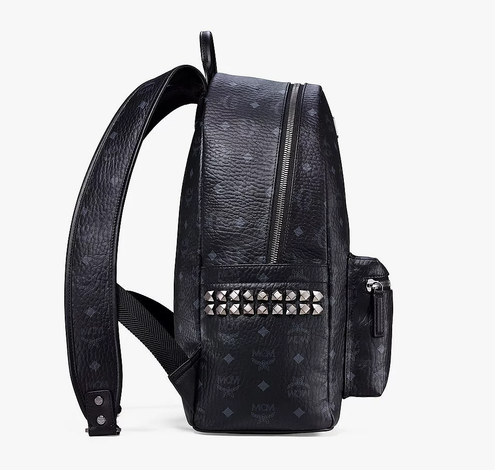 Balo Nam MCM Stark Side Studs Backpack Visetos 'Black' 
