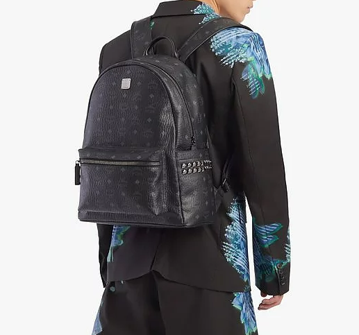 Balo Nam MCM Stark Side Studs Backpack Visetos 'Black' 