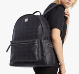  Balo Nam MCM Stark Side Studs Backpack Visetos 'Black' 