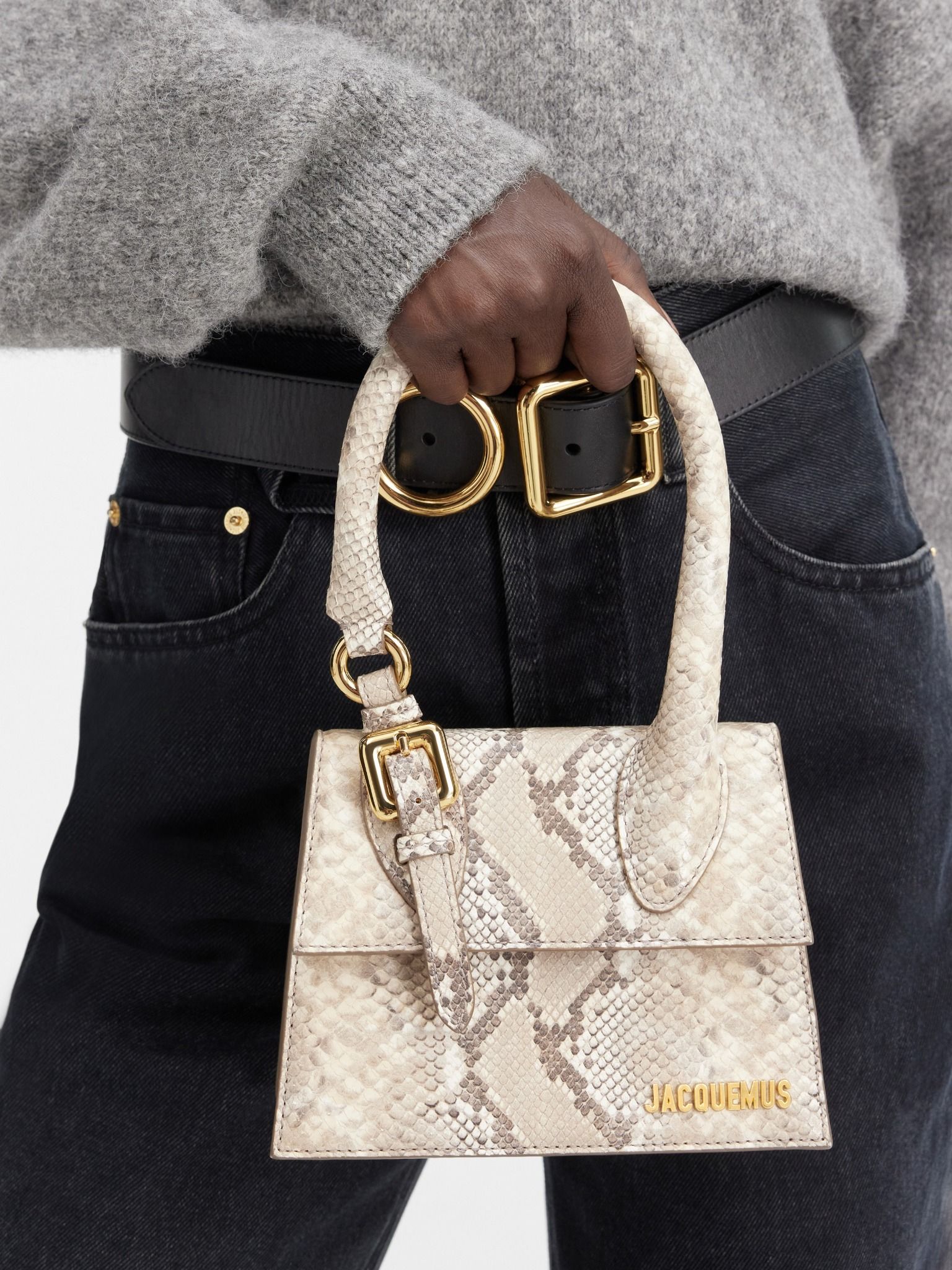  Túi Nữ Jacquemus Medium Chiquito With Buckle 'Beige' 