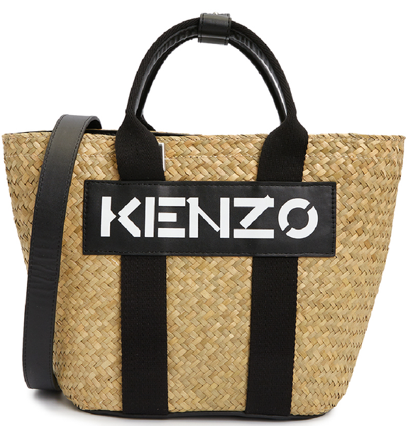  Túi Nữ Kenzo Scratch Raffia Logo Small Basket Tote Bag 'Beige' 