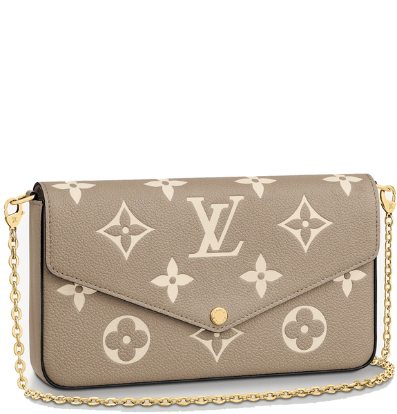  Túi Nữ Louis Vuitton Felicie Pochette Tourterelle 'Grey Cream' 