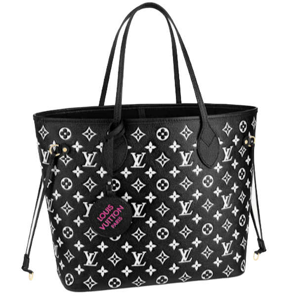  Túi Nữ Louis Vuitton Neverfull MM Tote Monogram Empreinte 'Black White' 