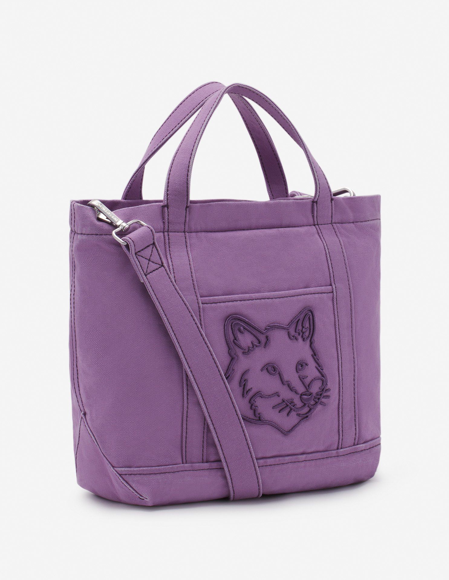  Túi Nữ Maison Kitsune Fox Head Small Tote 'Lilac' 