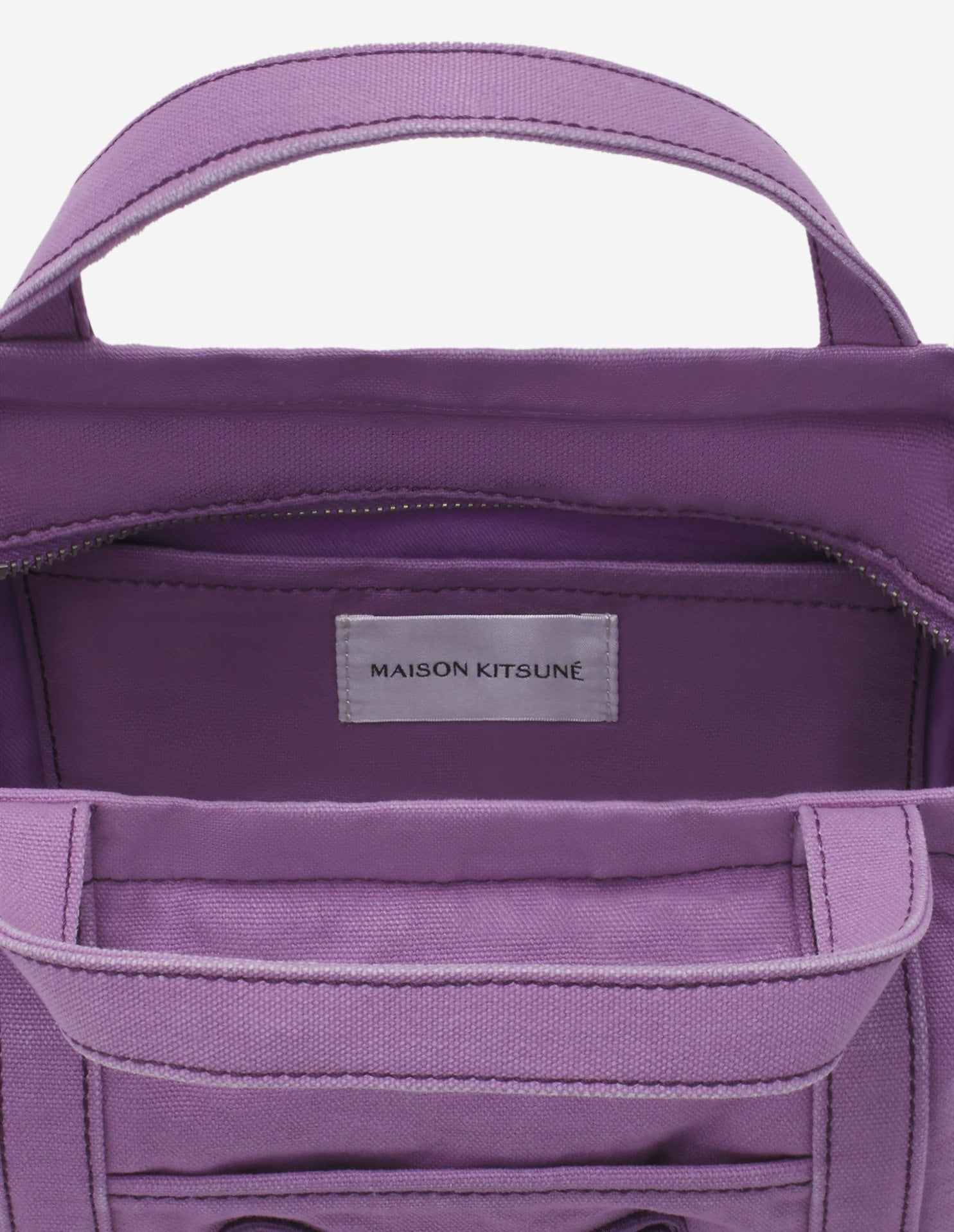  Túi Nữ Maison Kitsune Fox Head Small Tote 'Lilac' 