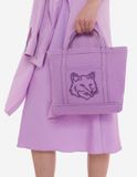  Túi Nữ Maison Kitsune Fox Head Small Tote 'Lilac' 