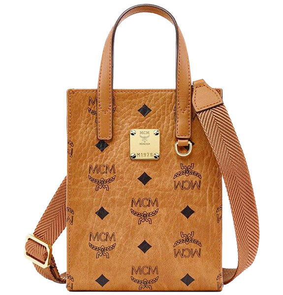  Túi Nữ MCM X-Mini Aren Tote Bag In Visetos Nappa 'Cognac' 