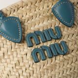  Túi Nữ Miu Miu Woven Fabric Handbag 'Natural' 