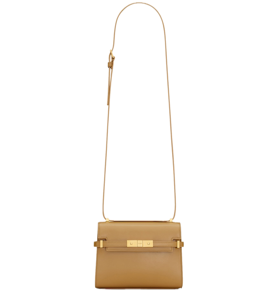  Túi Nữ Saint Laurent Manhattan Mini Crossbody Bag In Leather 'Praline' 
