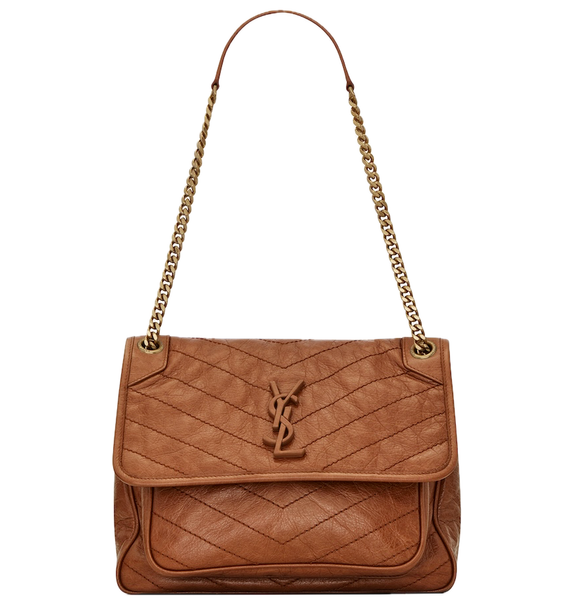  Túi Nữ Saint Laurent Niki Medium In Vintage Leather 'Caramel' 