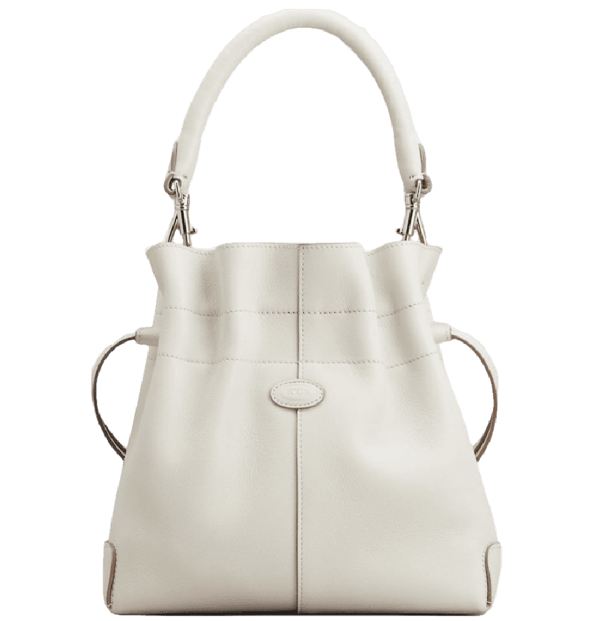  Túi Nữ Tod's Di Bag Bucket Bag Leather Mini Drawstring 'White' 