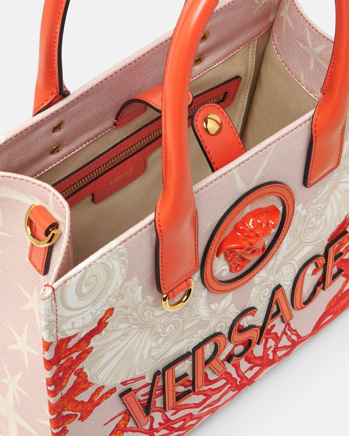  Túi Nữ Versace La Medusa Tote 'Coral' 