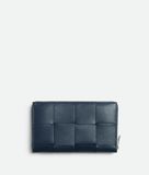  Ví Nam Bottega Veneta Cassette Zip Around Wallet 'Blue' 