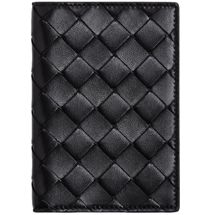  Ví Nam Bottega Veneta Intrecciato Passport Case 'Black' 