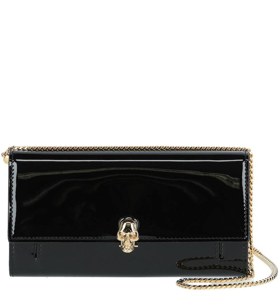  Ví Nữ Alexander Mcqueen Skull-Detail Chain Wallet 'Black' 