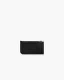  Ví Saint Laurent Tiny Cassandre Zip Card Case 'Black' 