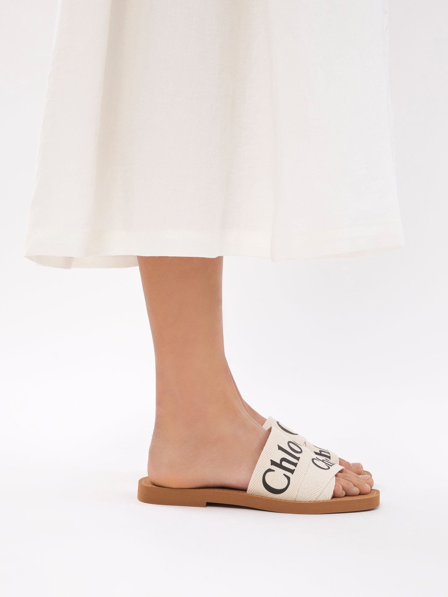 Dép Nữ Chloe Woody Mule 'White' CHC22U188Z3101 – LUXITY