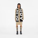  Khăn Burberry Logo Wool Scarf 'Black' 