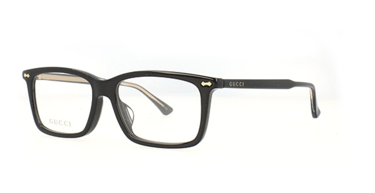  Kính Nam Gucci Eyeglasses 'Black' 