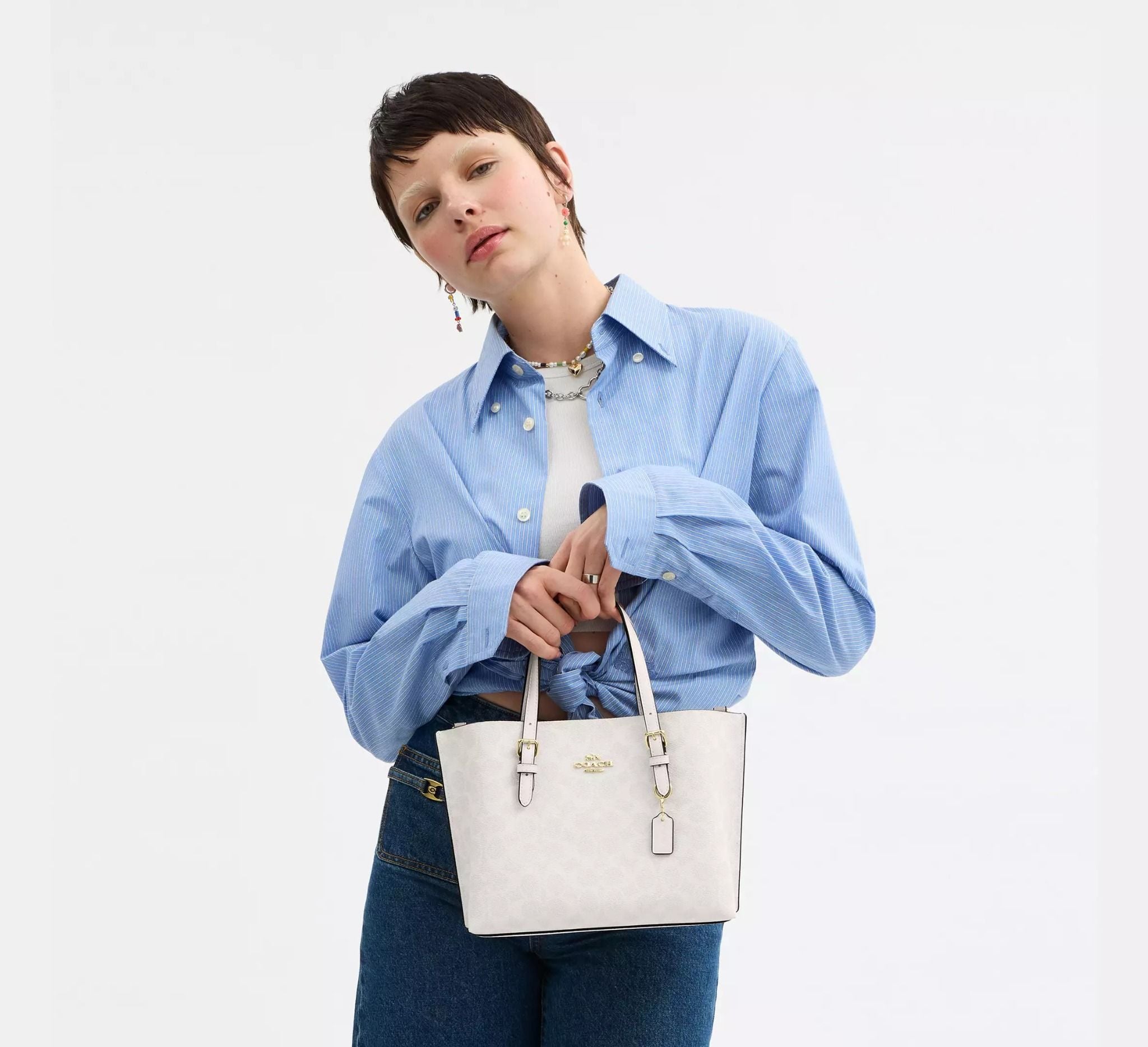  Túi Nữ Coach Tote Molly 25 'Chalk' 