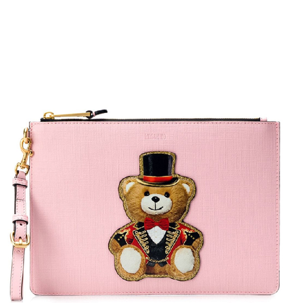  Túi Nữ Moschino Teddy Bear Clutch 'Pink' 