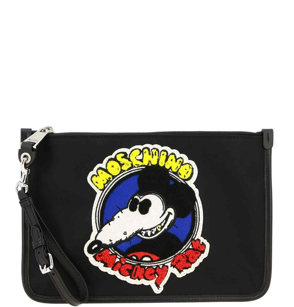  Túi Nữ Moschino Mickey Rat Clutch Bag 'Black' 