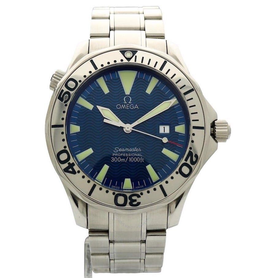  Đồng Hồ Nam OMEGA Seamaster Quartz Chronometer 'Blue Dial' 