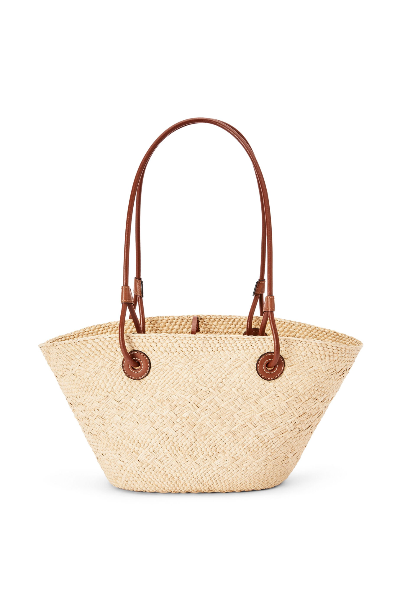  Túi Nữ Loewe Anagram Basket Iraca Palm Calfskin 'Beige' 