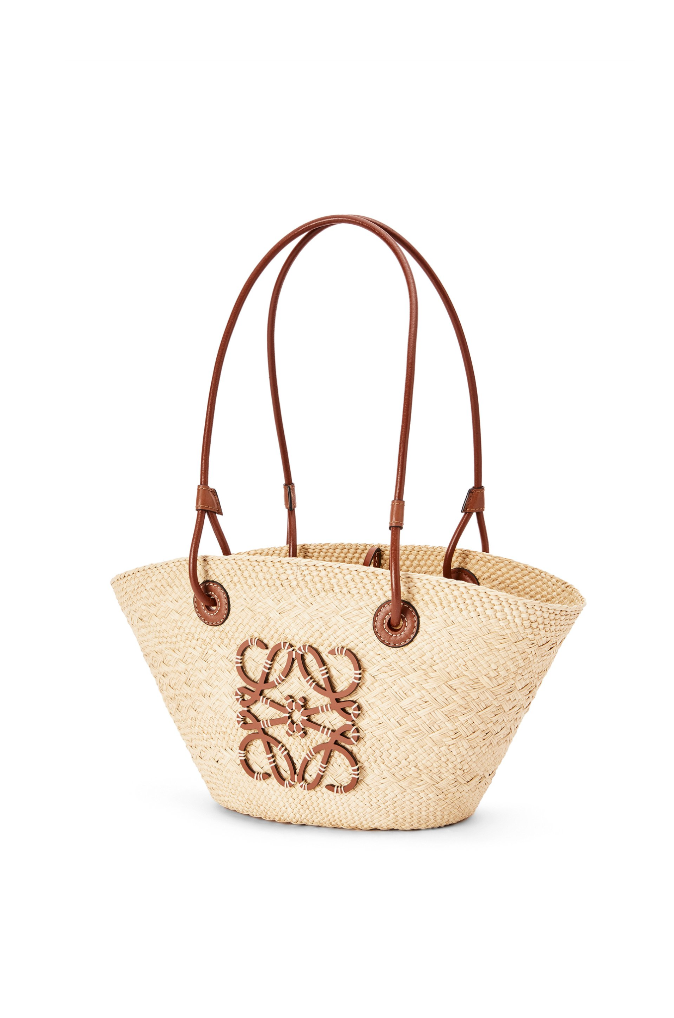  Túi Nữ Loewe Anagram Basket Iraca Palm Calfskin 'Beige' 