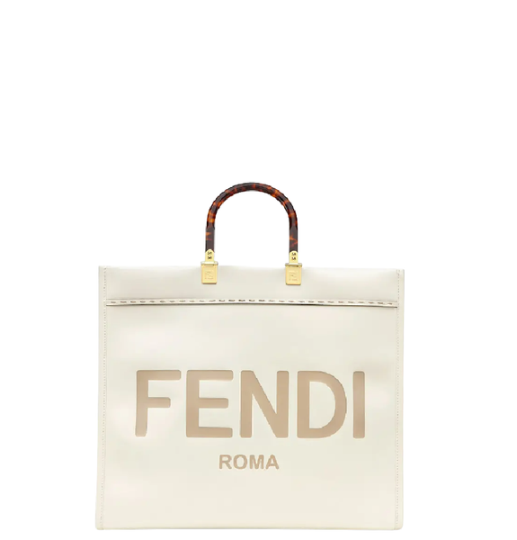  Túi Nữ Fendi Sunshine Shopper Bag 'White Leather' 
