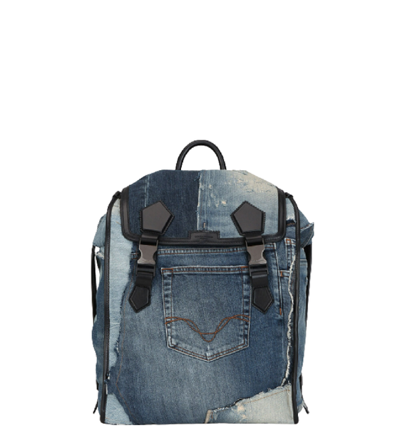  Túi Nam Dolce & Gabbana Patchwork Denim Edge Backpack 'Blue' 