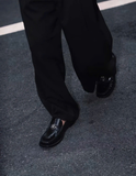  Giày Nam Dolce & Gabbana Loafers Leather Logo 'Black' 