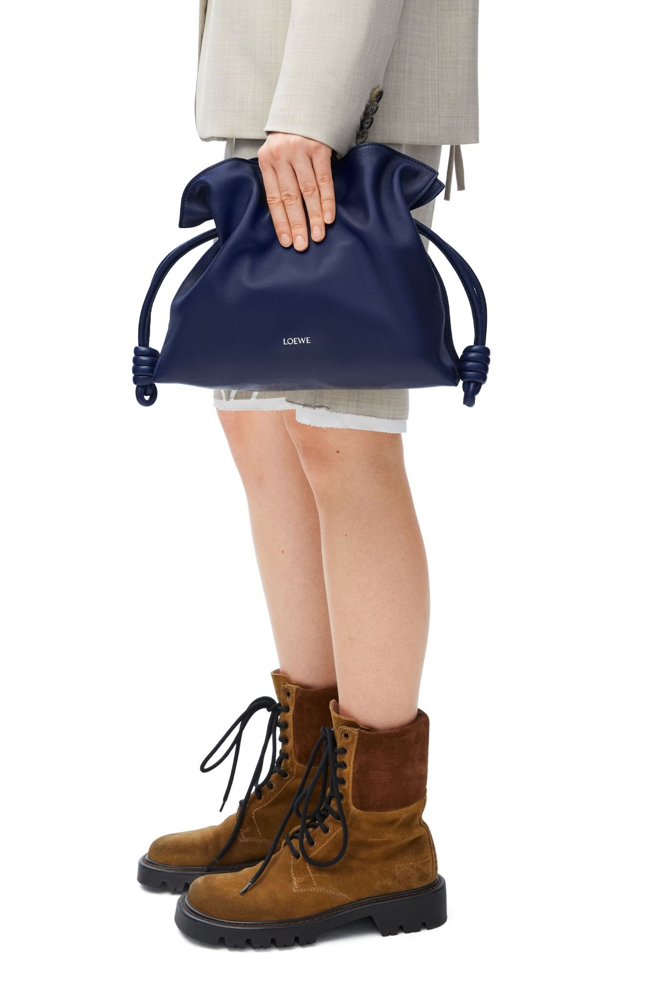  Túi Nữ Loewe Medium Flamenco Clutch 'Abyss Blue' 