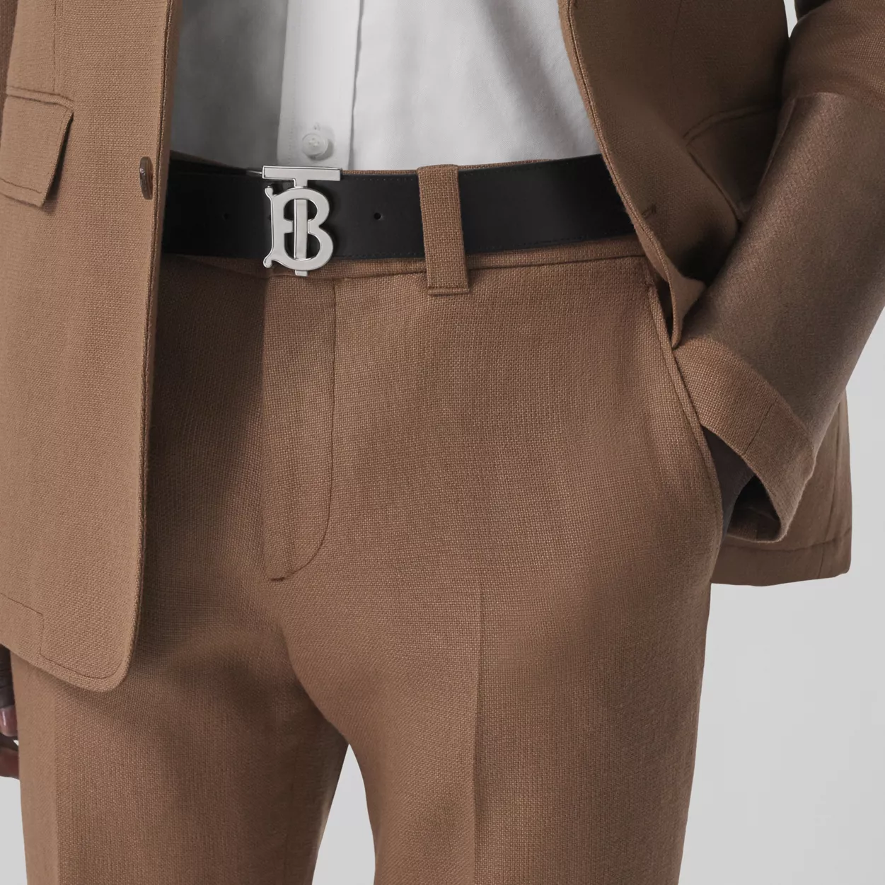  Thắt Lưng Nam Burberry Reversible Monogram Motif 'Archive Beige' 