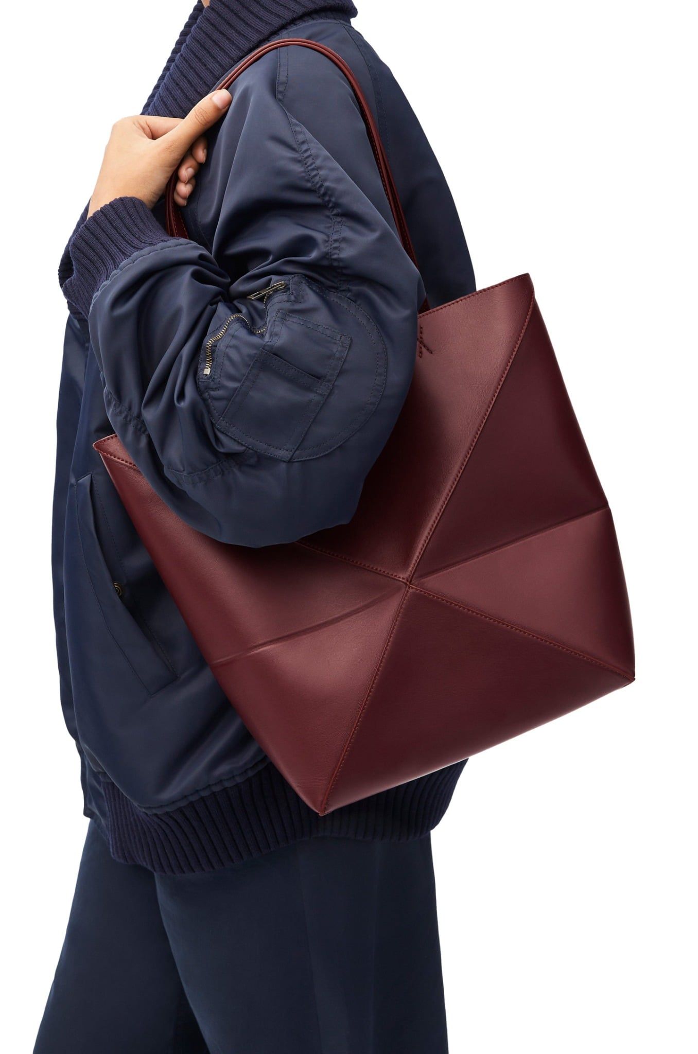  Túi Nữ Loewe Medium Puzzle Fold Tote 'Dark Burgundy' 