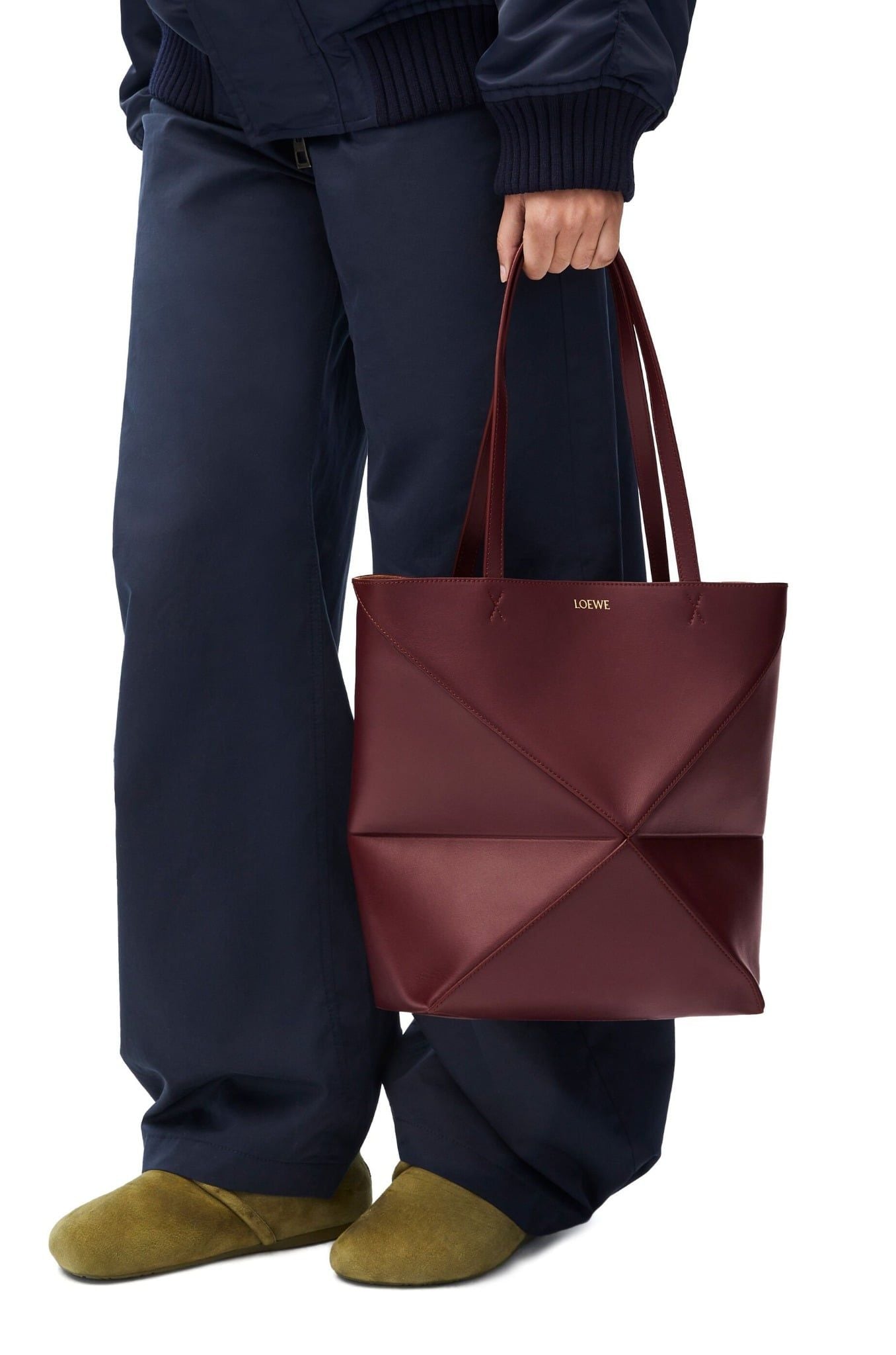  Túi Nữ Loewe Medium Puzzle Fold Tote 'Dark Burgundy' 