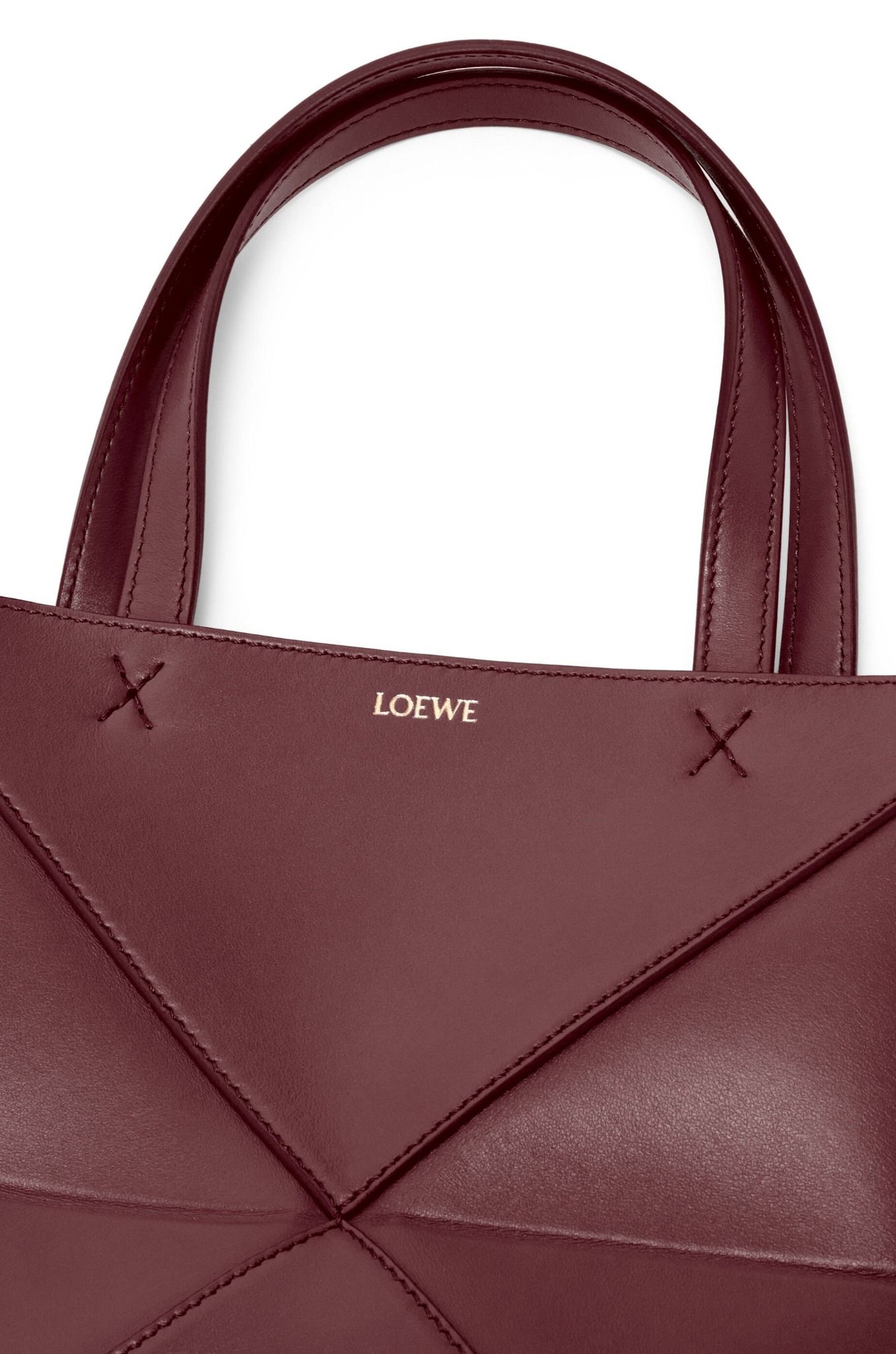  Túi Nữ Loewe Mini Puzzle Fold Tote 'Dark Burgundy' 