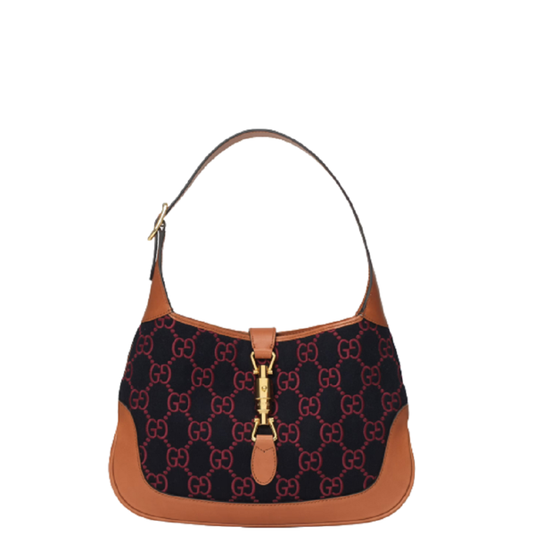  Túi Nữ Gucci Jackie 1961 GG Wool Fabric 'Blue Red' ‎ 