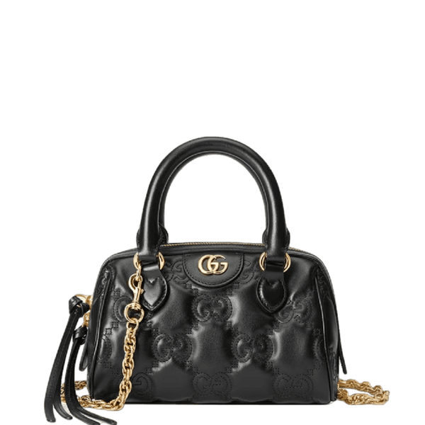  Túi Nữ Gucci GG Matelassé Leather Top Handle Bag 'Black' ‎ 