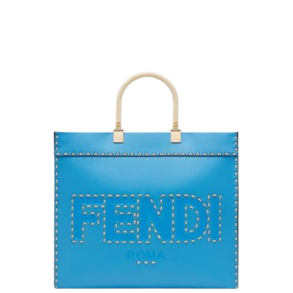  Túi Nữ Fendi Casual Style 2WAY Plain Leather Logo Totes 'Blue' 