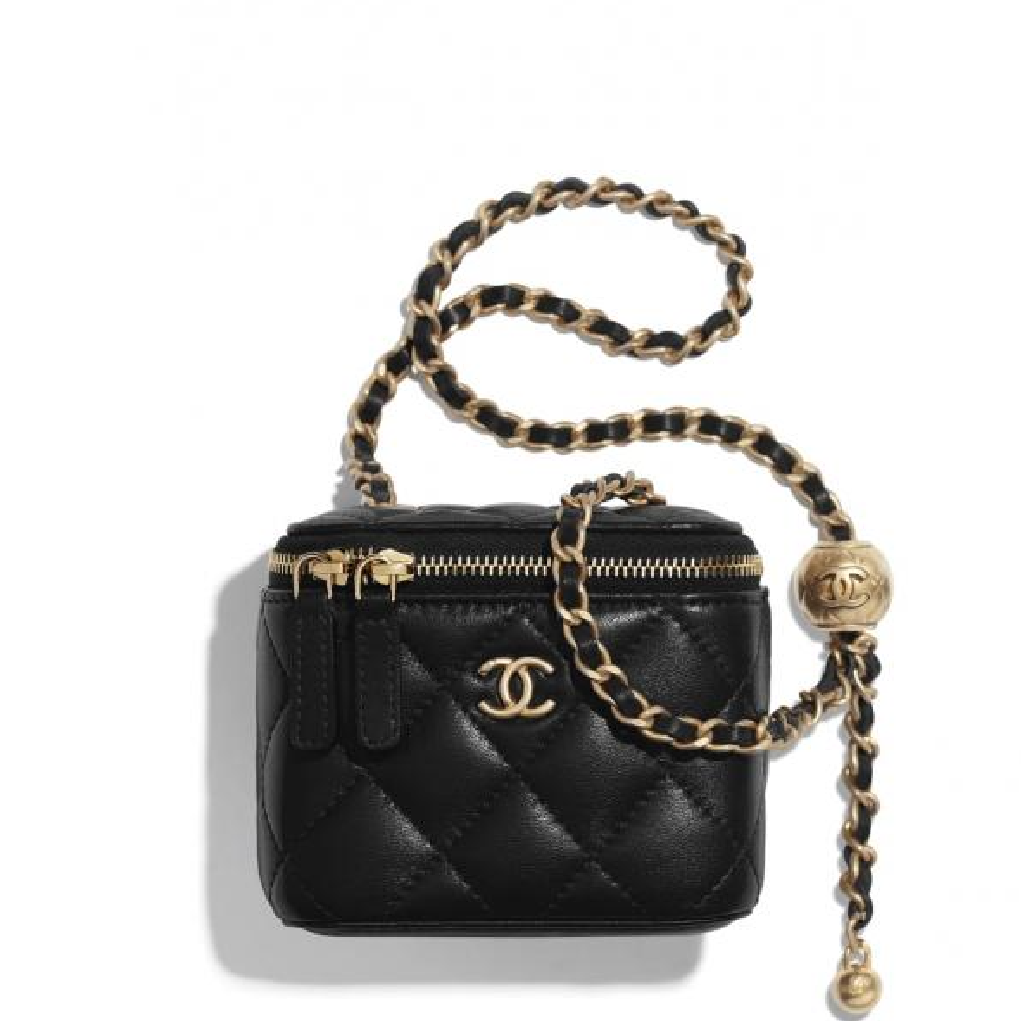 Authentic CHANEL Multi Chain Around Black Shoulder Bag  Valamode