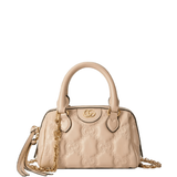  Túi Nữ Gucci GG Matelassé Leather Top Handle Bag 'Beige' 