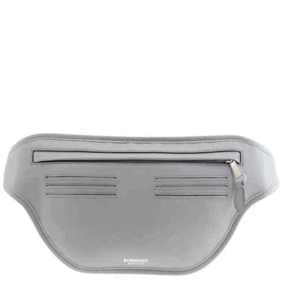  Túi Nam Burberry Leather Brummell Bum Bag 'Cloud Grey' 