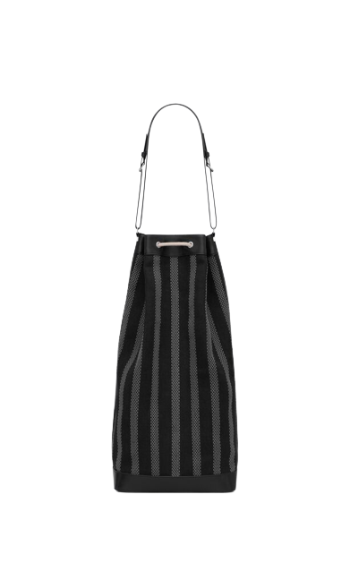  Túi Nữ Saint Laurent Long Basket 'Noir Et Gris' 