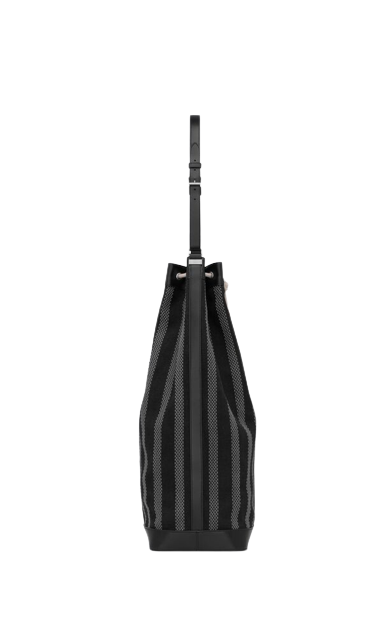  Túi Nữ Saint Laurent Long Basket 'Noir Et Gris' 