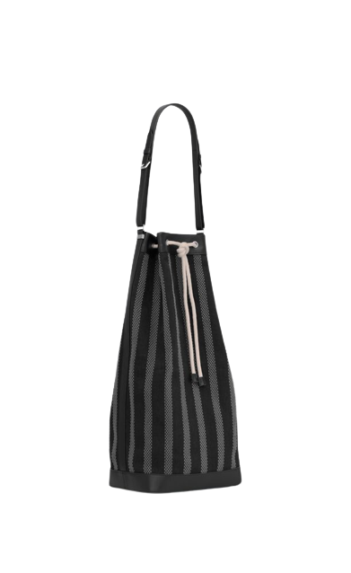  Túi Nữ Saint Laurent Long Basket 'Noir Et Gris' 