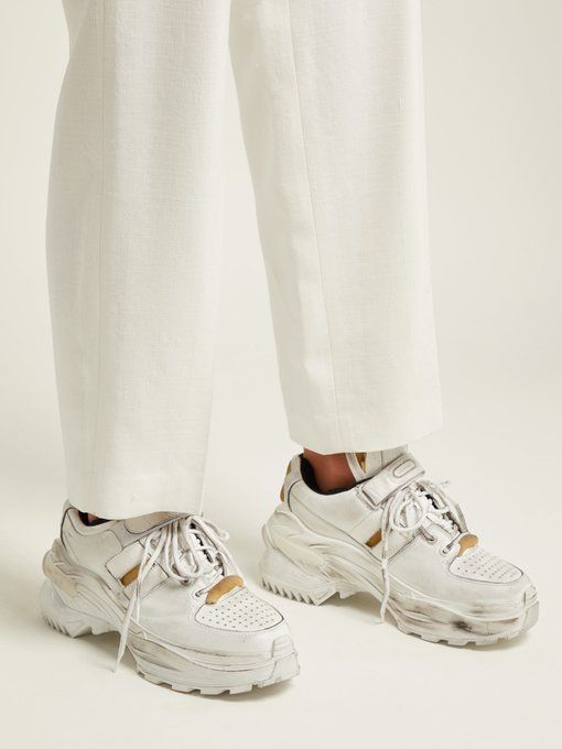  Giày Nam Maison Margiela Low-top Retro Fit Laminated 'White' 