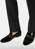  Giày Nam Versace Greca Embroidered Velvet Loafers 'Black' 