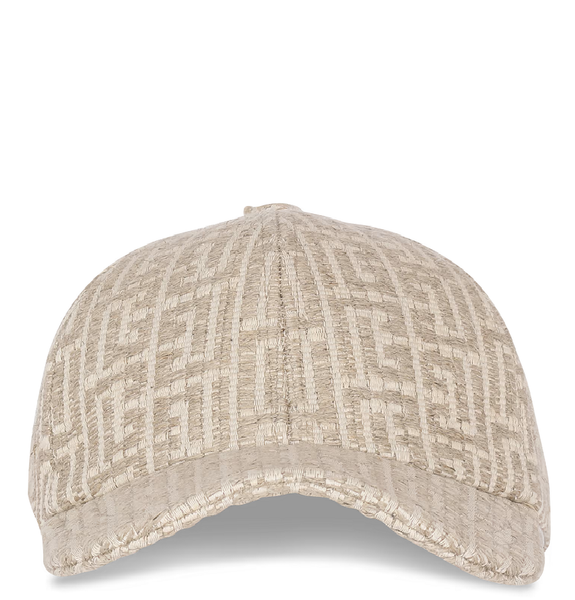  Mũ Nữ Balmain Monogrammed Raffia 'Beige' 